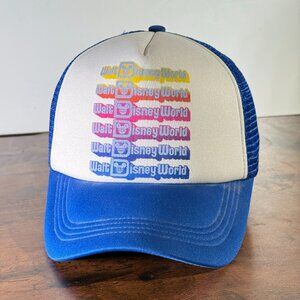 Walt Disney World®️Snap Back Mesh Trucker Hat/Cap~Blue